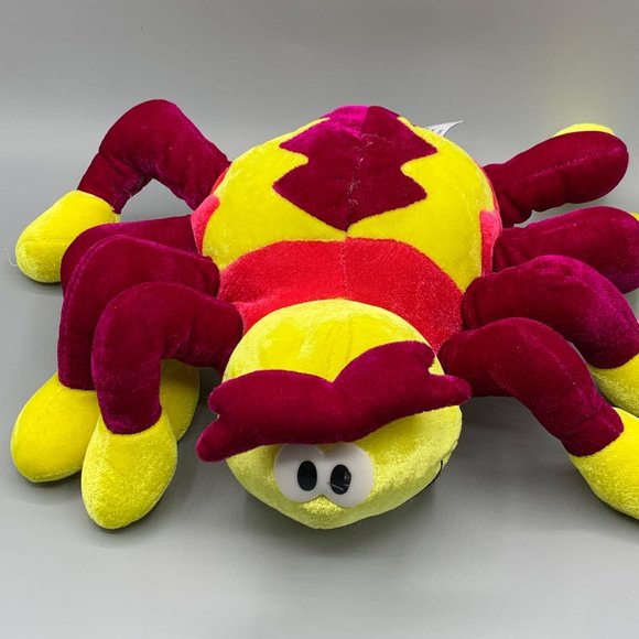 BJ Toy Co. Purple & Yellow Plush Spider Toy 9" - Picture 2 of 10